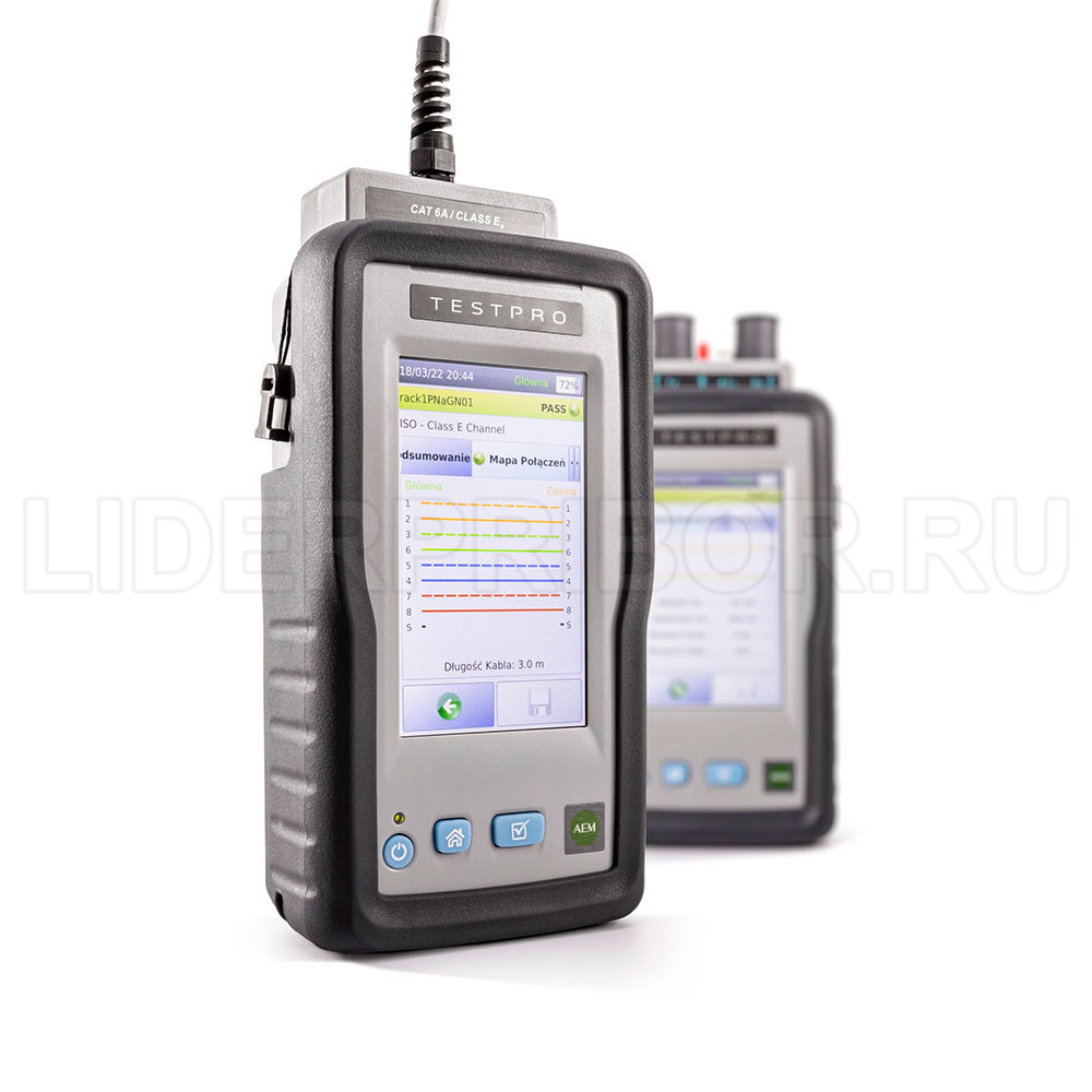 TestPro CV100-K51 Сертифицирующий кабельный тестер: для сертификации линий на основе витой пары до 8 категории и оптических линий ММ и ОМ с поверкой