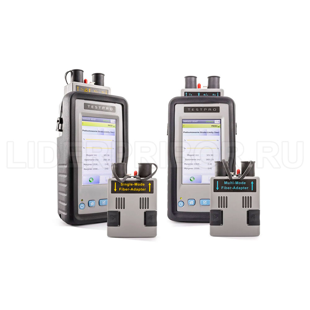 TestPro CV100-K51 Сертифицирующий кабельный тестер: для сертификации линий на основе витой пары до 8 категории и оптических линий ММ и ОМ с поверкой